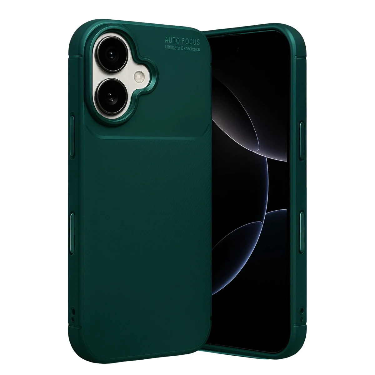 Apple İphone 17 Auto Focus Karbon Kapak - Koyu Yeşil Apple İphone 17 Auto Focus Karbon Kapak - Koyu Yeşil