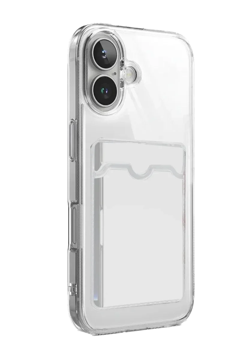Apple iPhone 17 Kart Şeffaf Silikon - Şeffaf Apple iPhone 17 Kart Şeffaf Silikon - Şeffaf