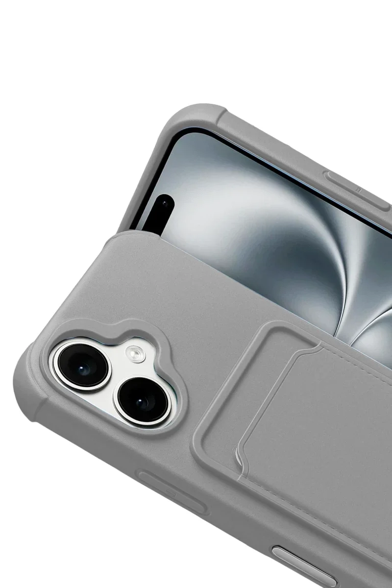 Apple iPhone 17 Kelvin Kartvizitli Silikon - Gri Apple iPhone 17 Kelvin Kartvizitli Silikon - Gri