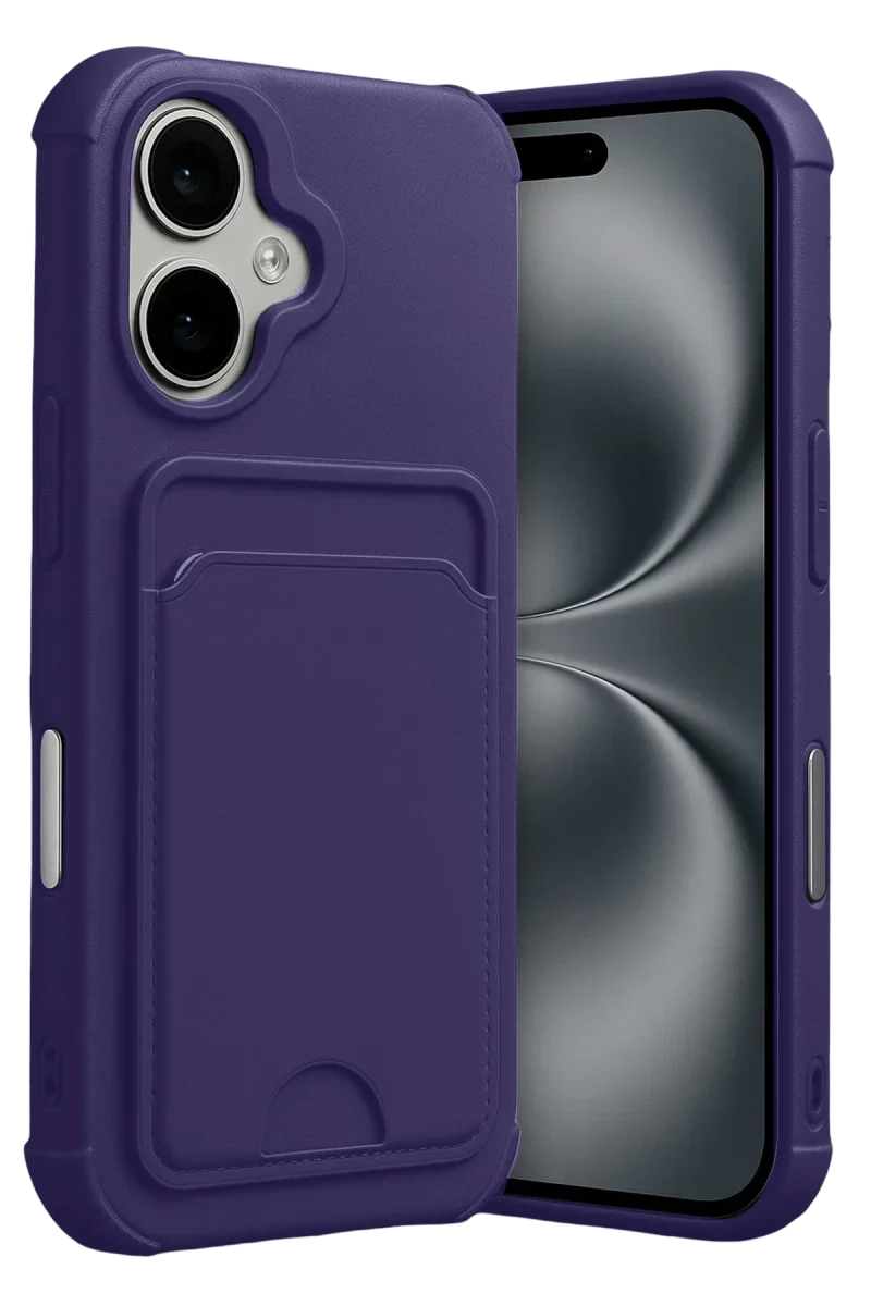 Apple iPhone 17 Kelvin Kartvizitli Silikon - Derin Mor Apple iPhone 17 Kelvin Kartvizitli Silikon - Derin Mor