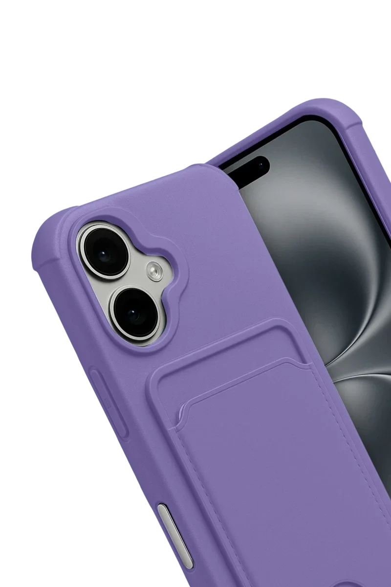 Apple iPhone 17 Kelvin Kartvizitli Silikon - Lila