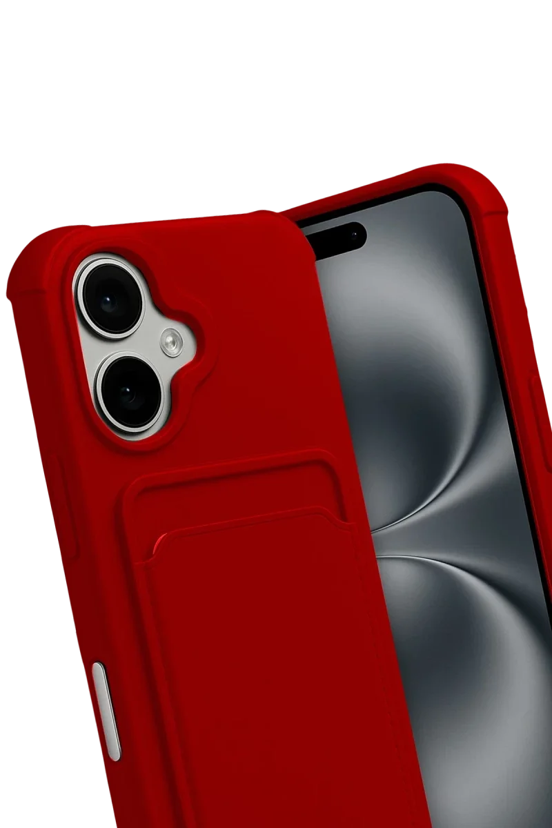 Apple iPhone 17 Kelvin Kartvizitli Silikon - Kırmızı Apple iPhone 17 Kelvin Kartvizitli Silikon - Kırmızı