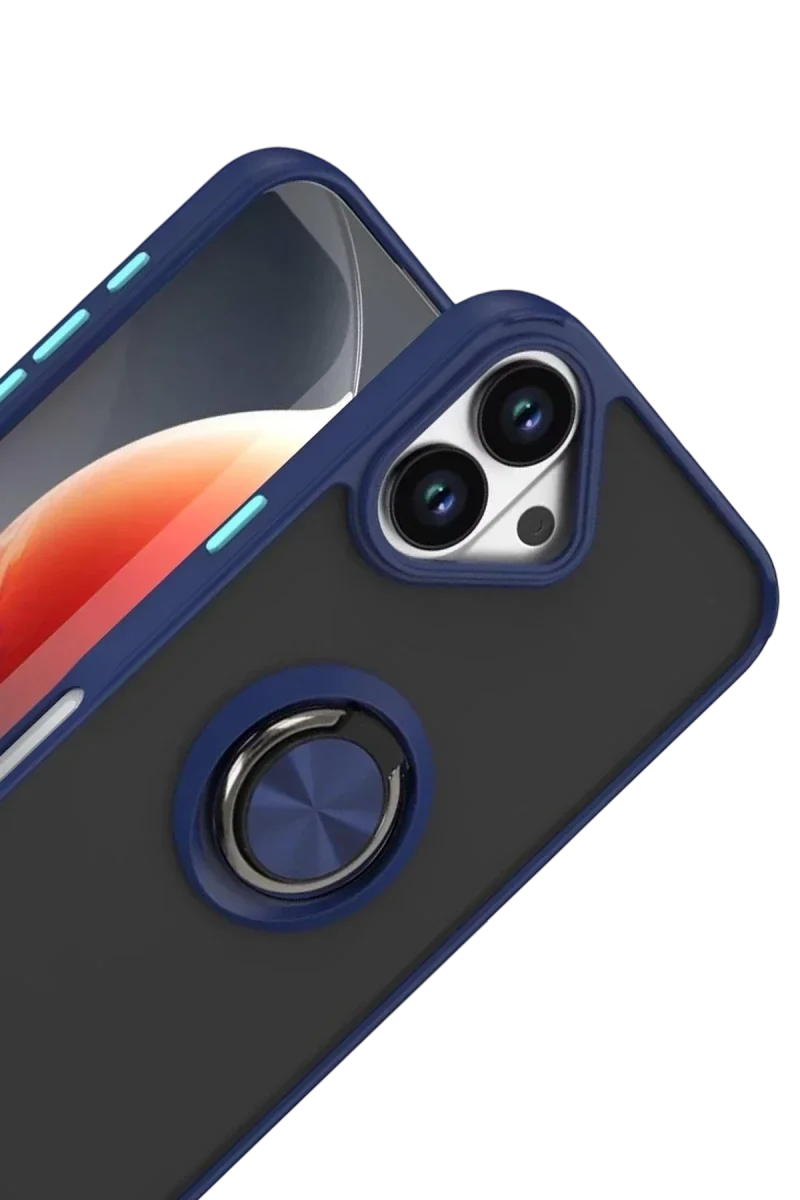Apple iPhone 17 Montreal Yüzüklü Silikon Kapak - Lacivert Fiyatı, Yorumları ve Özellikleri