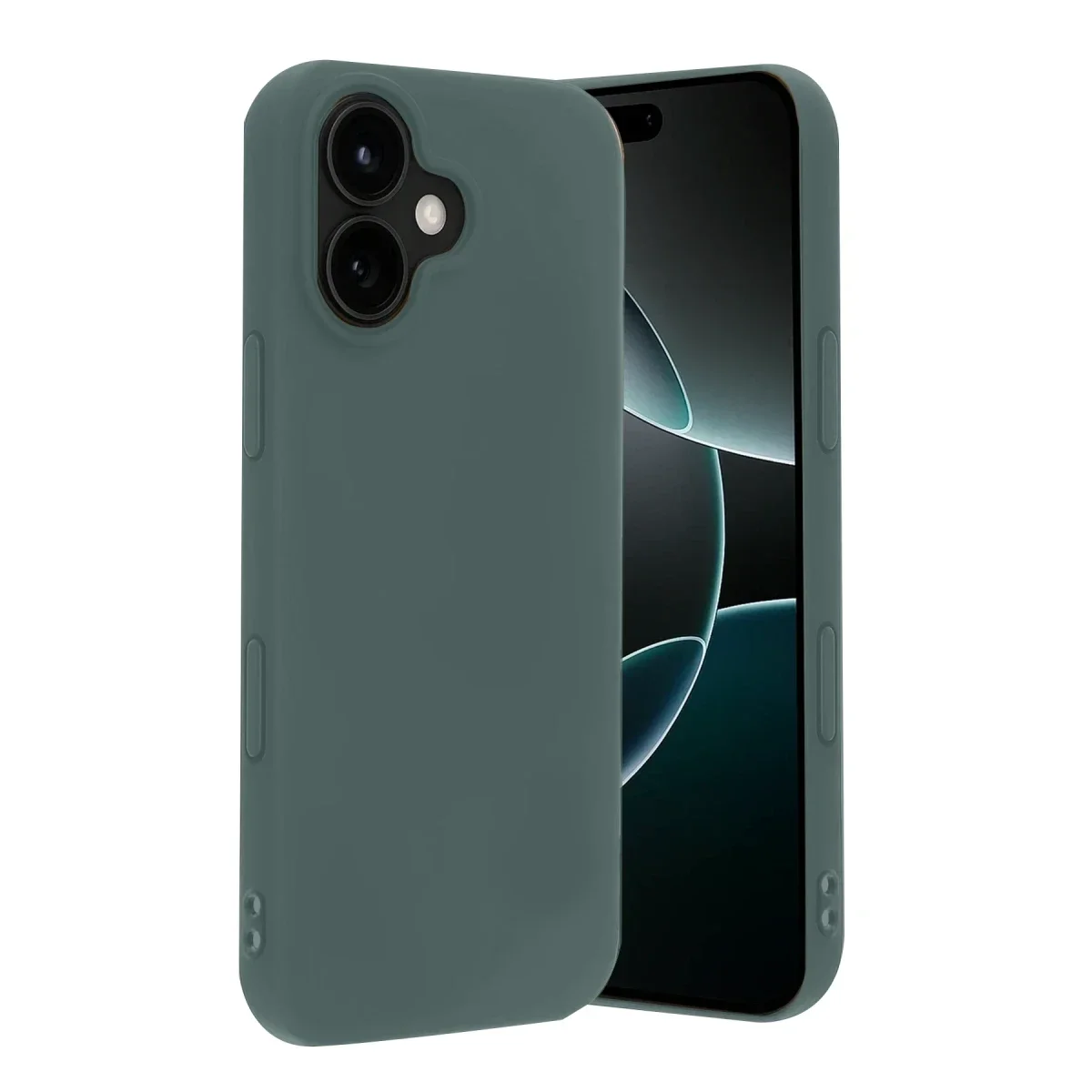 Apple iPhone 17 Nano içi Kadife Silikon - Koyu Yeşil Apple iPhone 17 Nano içi Kadife Silikon - Koyu Yeşil
