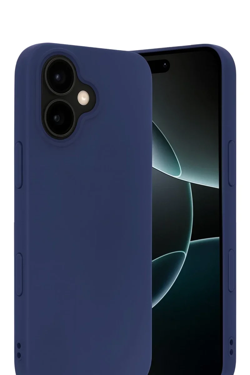 Apple iPhone 17 Nano içi Kadife Silikon - Lacivert Apple iPhone 17 Nano içi Kadife Silikon - Lacivert