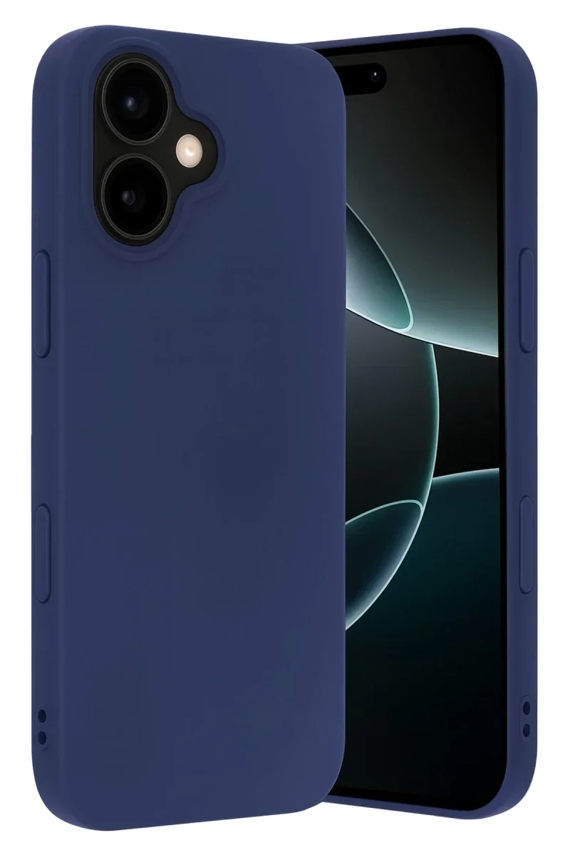 Apple iPhone 17 Nano içi Kadife Silikon - Lacivert Apple iPhone 17 Nano içi Kadife Silikon - Lacivert