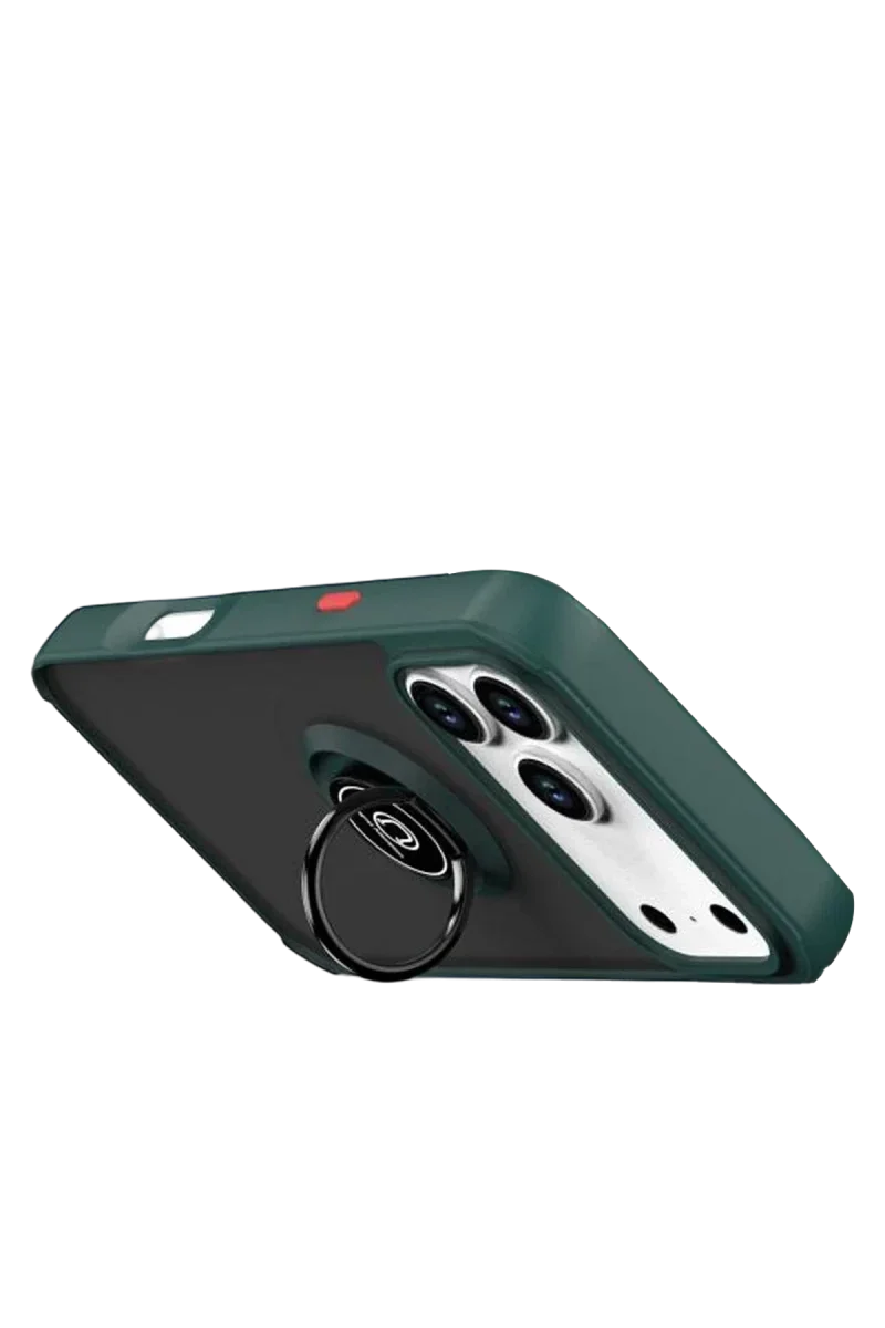 Apple iPhone 17 Pro Max Montreal Yüzüklü Silikon Kapak - Yeşil Apple iPhone 17 Pro Max Montreal Yüzüklü Silikon Kapak - Yeşil