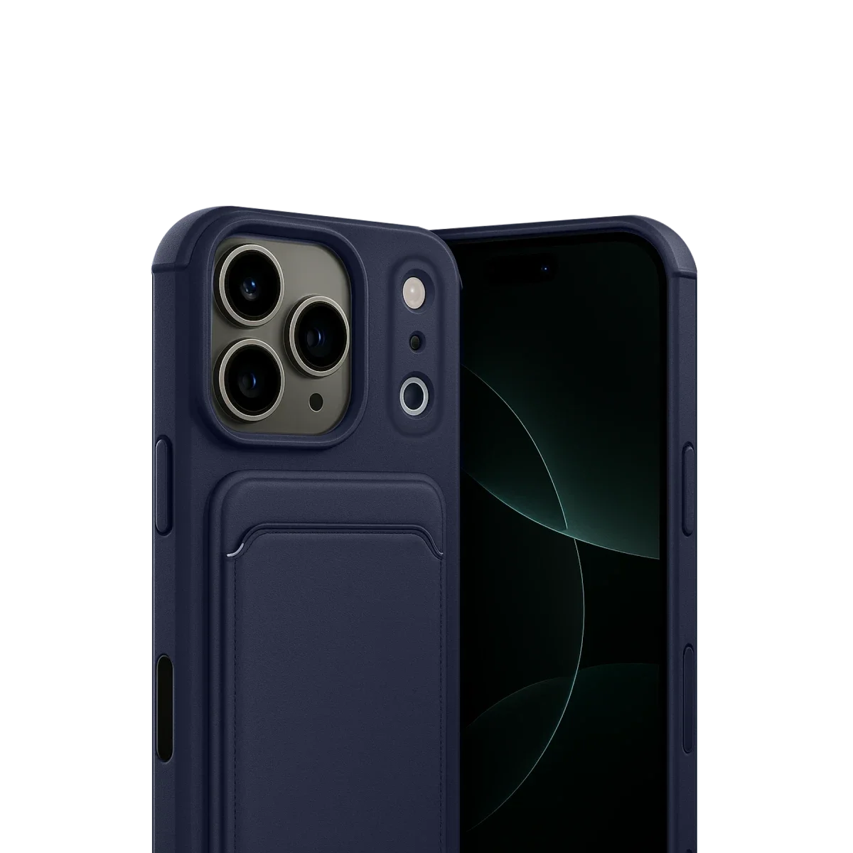 Apple iPhone 17 Pro Max Kelvin Kartvizitli Silikon - Lacivert