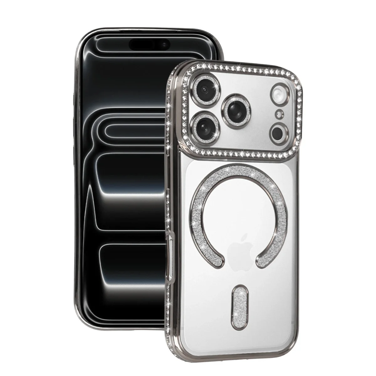 Apple İphone 17 Pro Max Joke Simli Magneticsafe Kılıf - Gümüş Apple İphone 17 Pro Max Joke Simli Magneticsafe Kılıf - Gümüş