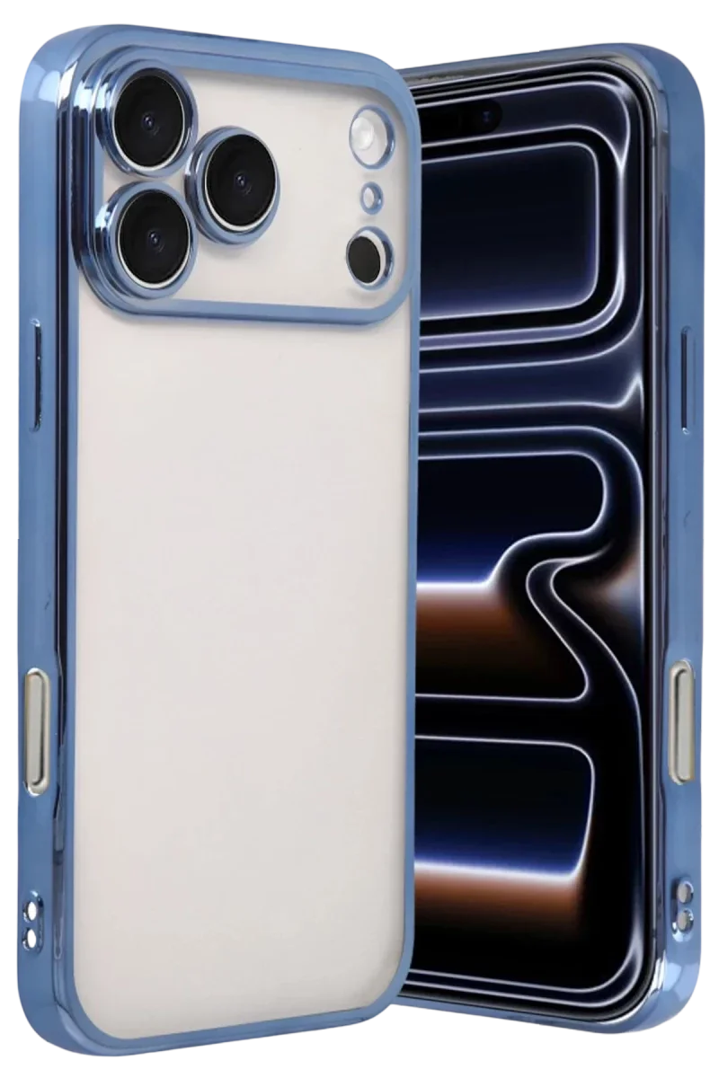 Apple iPhone 17 Pro Razer Lensli Silikon - Açık Mavi Apple iPhone 17 Pro Razer Lensli Silikon - Açık Mavi