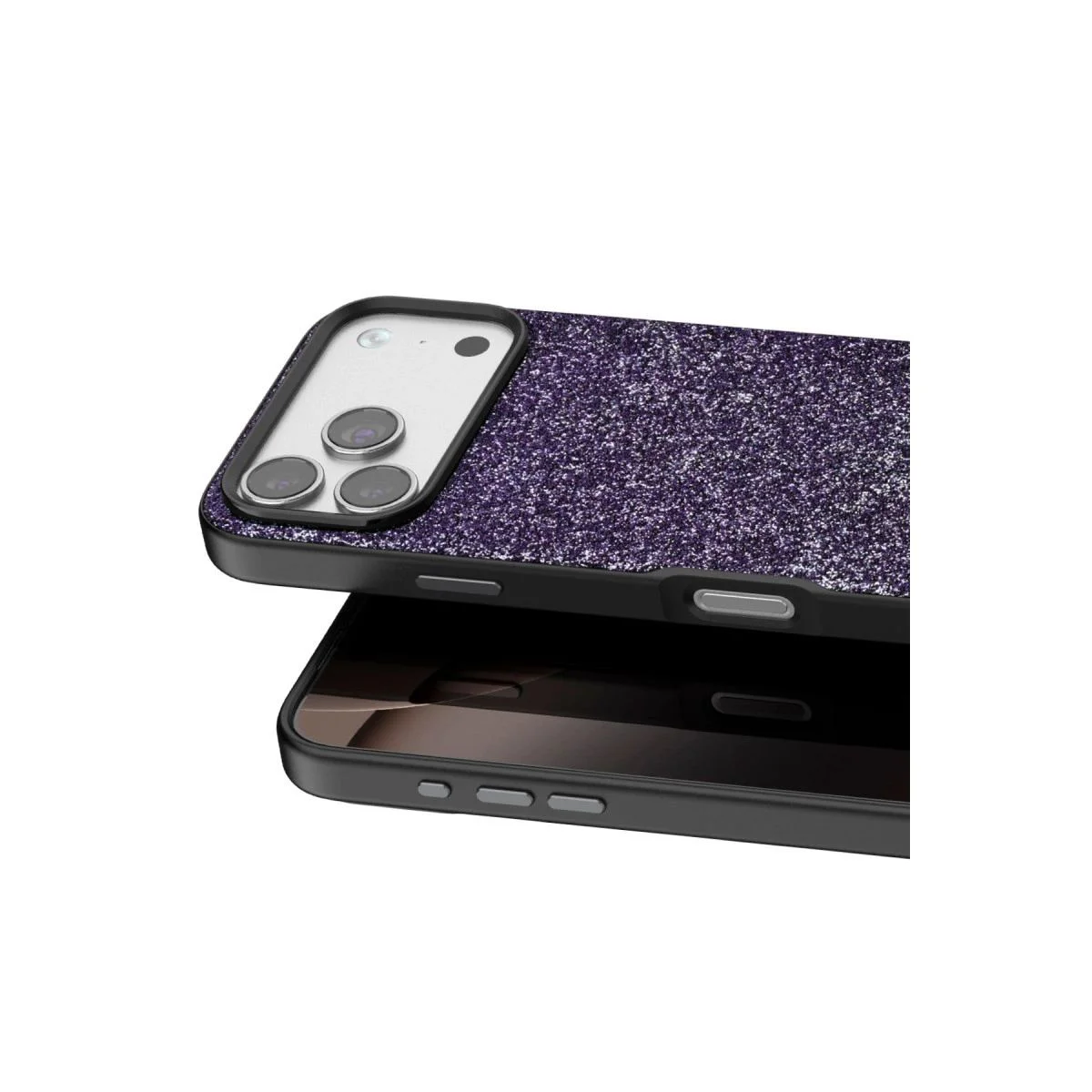 Apple iPhone 17 Pro ile Uyumlu Bright Simli Kapak - Derin Mor, Boncuk İşlemeli Fiyatı, Yorumları ve Özellikleri