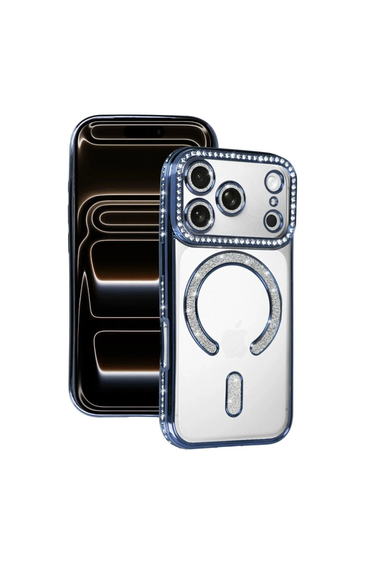 Apple İphone 17 Pro Joke Simli Magneticsafe Kılıf - Mavi Apple İphone 17 Pro Joke Simli Magneticsafe Kılıf - Mavi