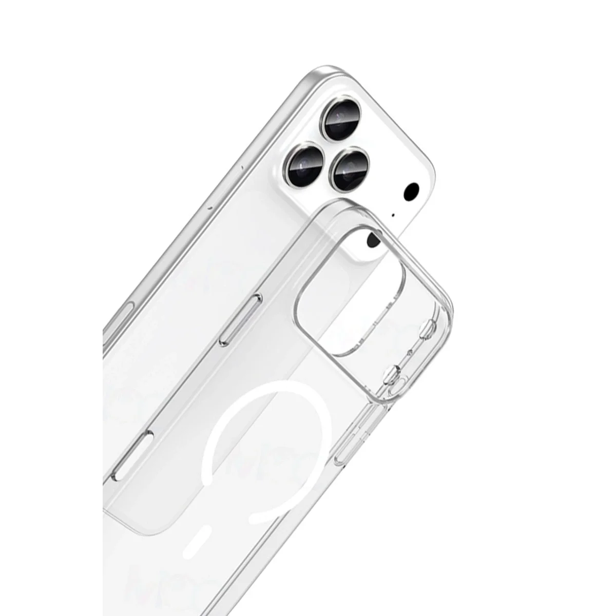 Apple İphone 17 Pro Combo Sert Şeffaf Magsafe Kapak - Şeffaf
