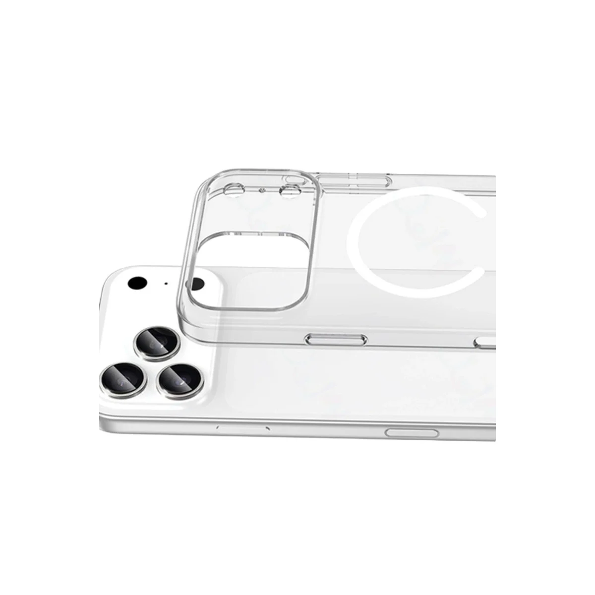 Apple İphone 17 Pro Combo Sert Şeffaf Magsafe Kapak - Şeffaf