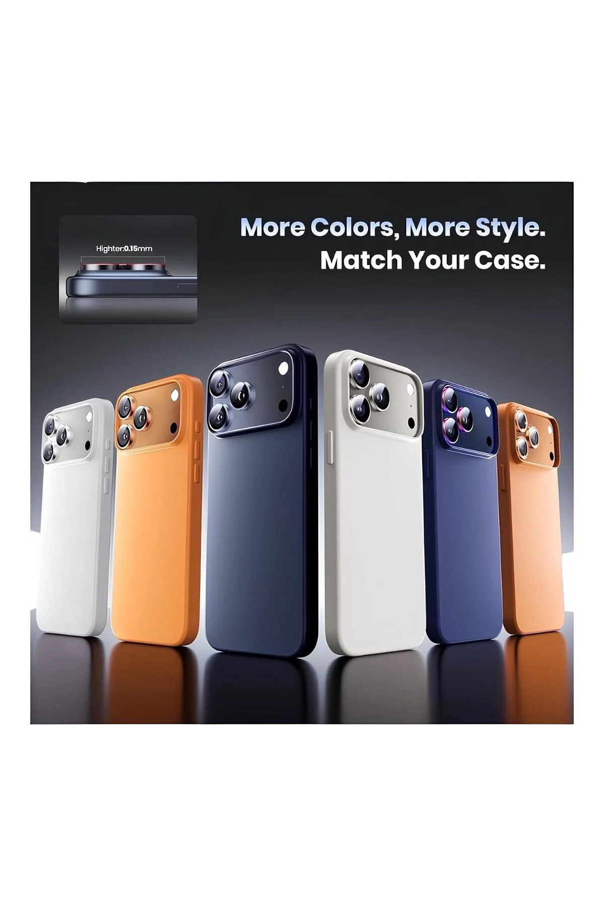 Apple iPhone 17 Pro Metal Çerçeveli Kamera Koruma Lensi Gümüş