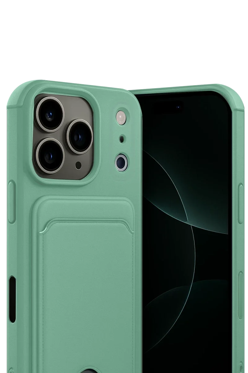 Apple iPhone 17 Pro Kelvin Kartvizitli Silikon - Açık Yeşil Apple iPhone 17 Pro Kelvin Kartvizitli Silikon - Açık Yeşil