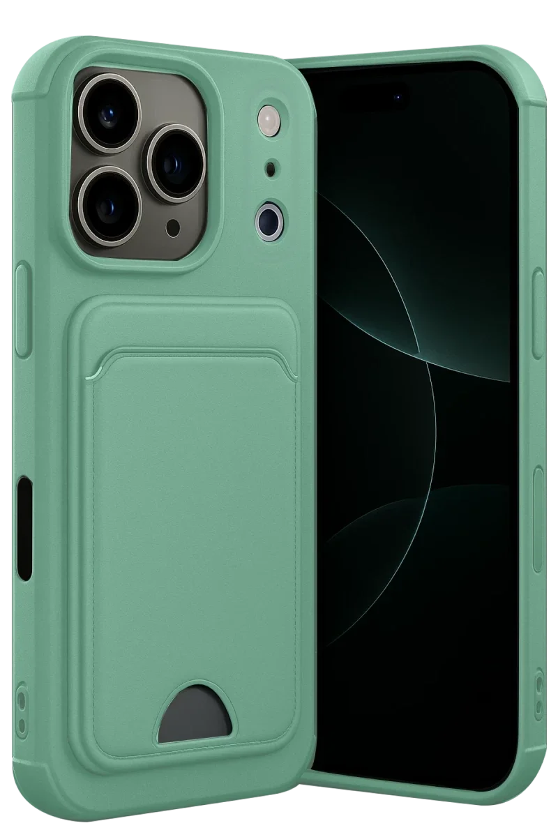 Apple iPhone 17 Pro Max Kelvin Kartvizitli Silikon - Açık Yeşil Apple iPhone 17 Pro Max Kelvin Kartvizitli Silikon - Açık Yeşil