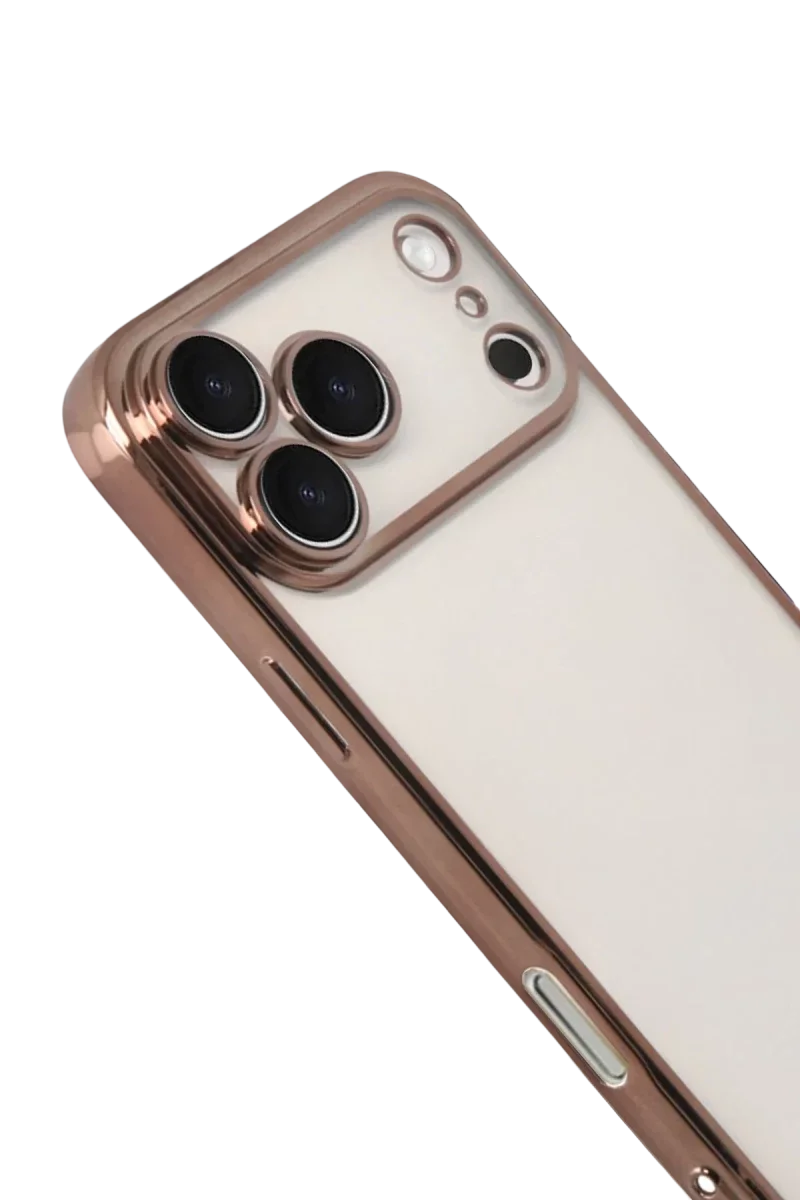 Apple iPhone 17 Pro Razer Lensli Silikon - Çöl Titanyum
