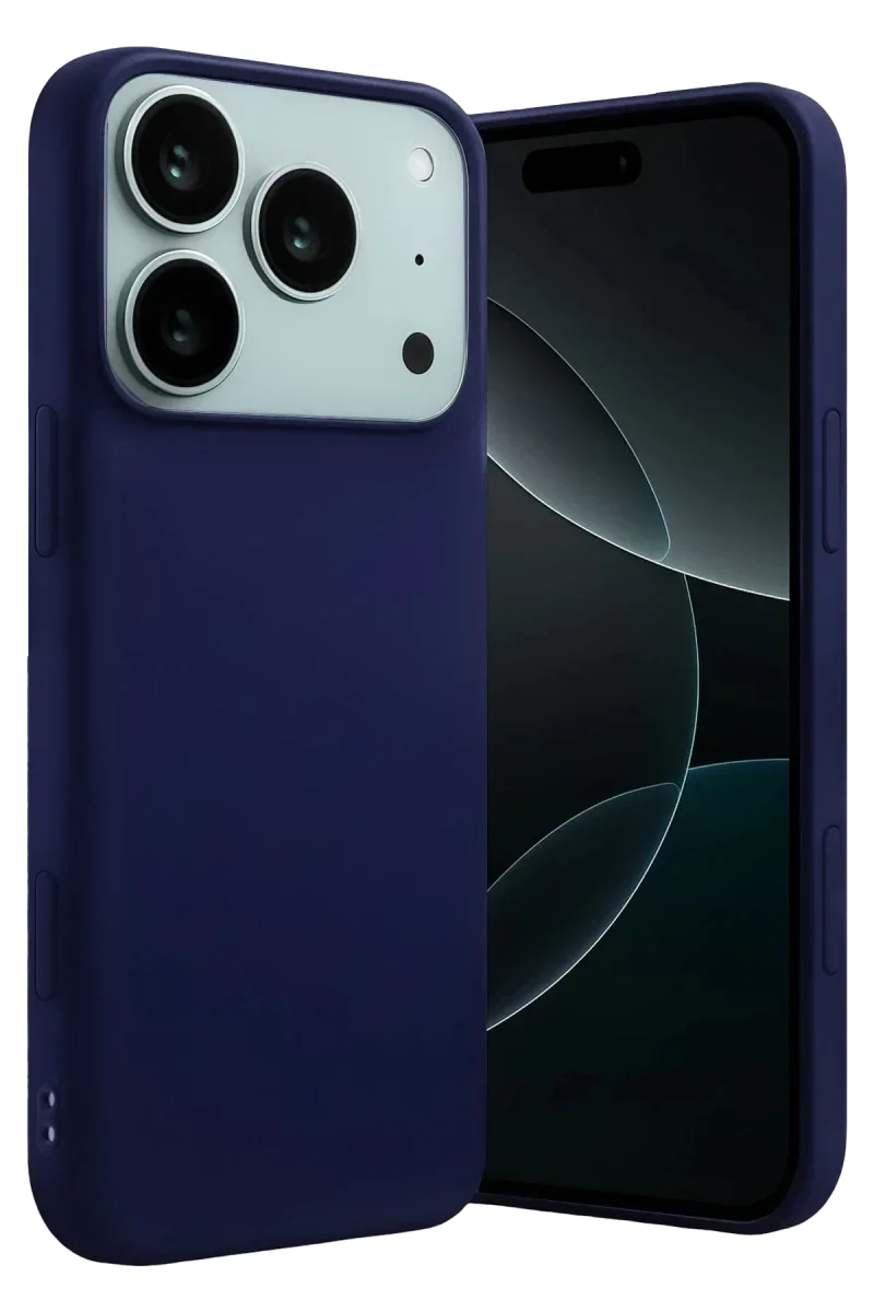 Apple iPhone 17 Pro Nano içi Kadife Silikon - Lacivert