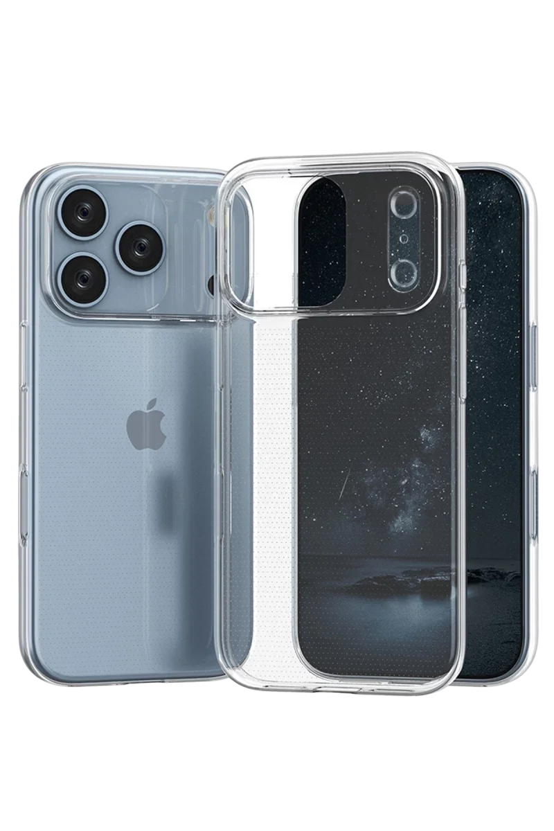Apple iPhone 17 Pro Lüx Şeffaf Silikon - Şeffaf Apple iPhone 17 Pro Lüx Şeffaf Silikon - Şeffaf