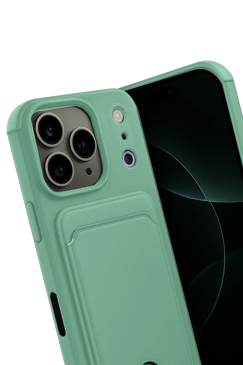 Apple iPhone 17 Pro Max Kelvin Kartvizitli Silikon - Açık Yeşil Apple iPhone 17 Pro Max Kelvin Kartvizitli Silikon - Açık Yeşil