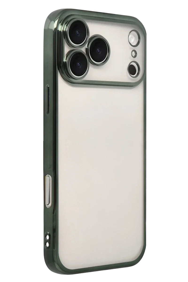 Apple iPhone 17 Pro Razer Lensli Silikon - Yeşil Apple iPhone 17 Pro Razer Lensli Silikon - Yeşil