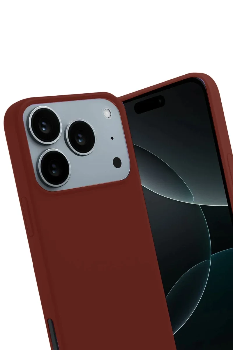 Apple iPhone 17 Pro Max First Silikon - Bordo