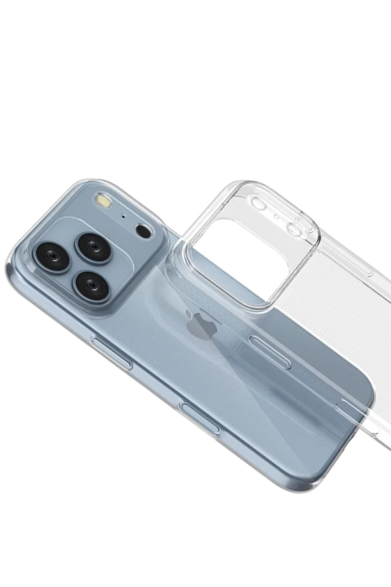 Apple iPhone 17 Pro Max Lüx Şeffaf Silikon - Şeffaf