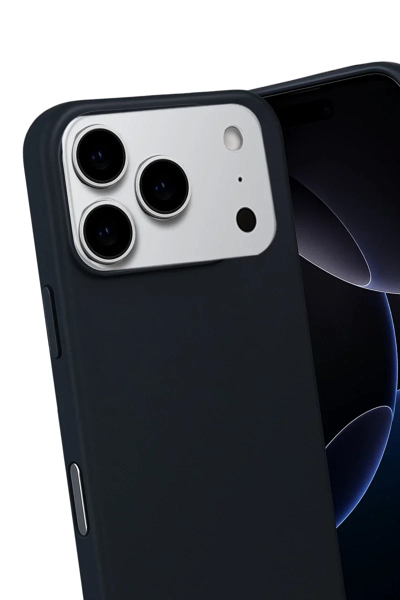 Apple iPhone 17 Pro Max Nano içi Kadife Silikon - Siyah Apple iPhone 17 Pro Max Nano içi Kadife Silikon - Siyah