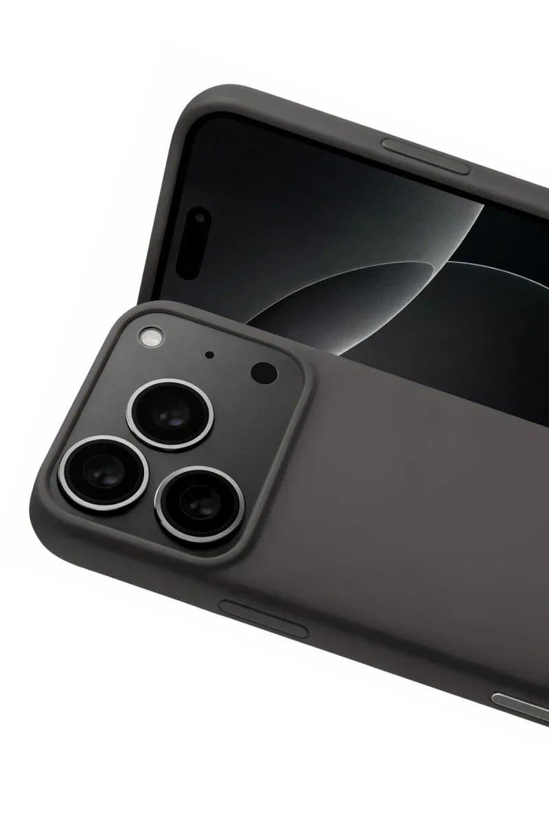 Apple iPhone 17 Pro Max Nano içi Kadife Silikon - Gri