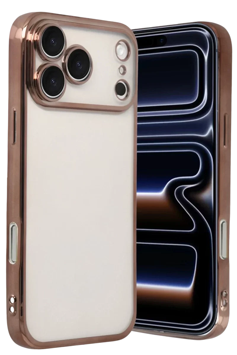 Apple iPhone 17 Pro Max Razer Lensli Silikon - Çöl Titanyum Apple iPhone 17 Pro Max Razer Lensli Silikon - Çöl Titanyum