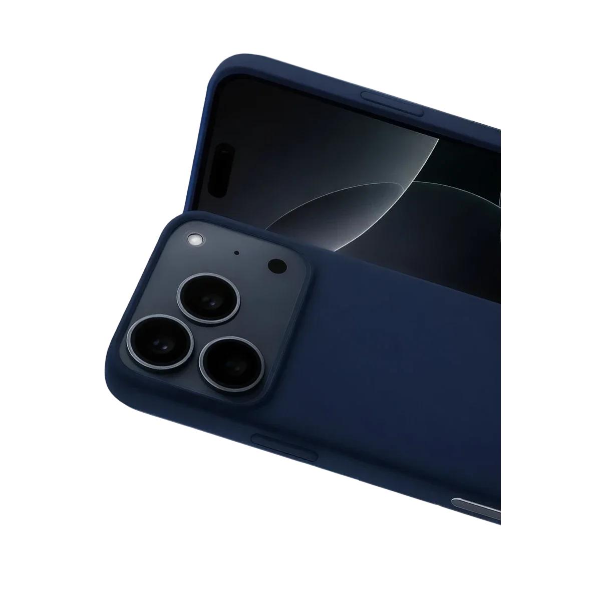 Apple iPhone 17 Pro Max Nano içi Kadife Silikon - Lacivert