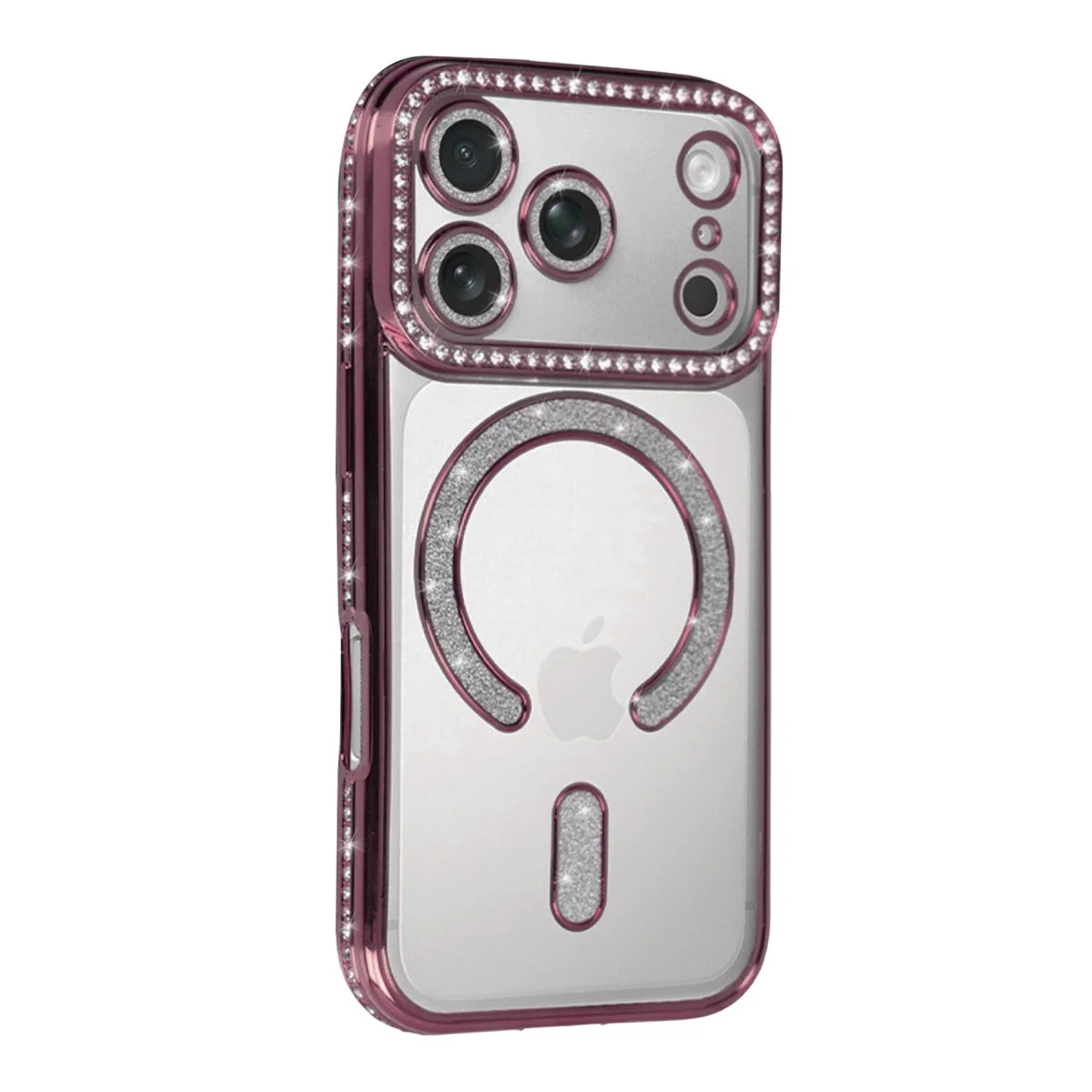Apple İphone 17 Pro Joke Simli Magneticsafe Kılıf - Pembe Apple İphone 17 Pro Joke Simli Magneticsafe Kılıf - Pembe
