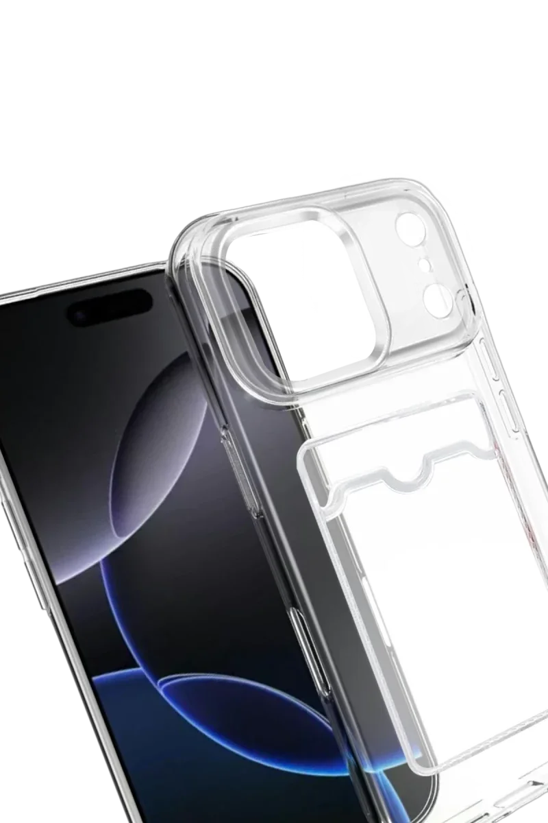 Apple iPhone 17 Pro Max Kart Şeffaf Silikon - Şeffaf