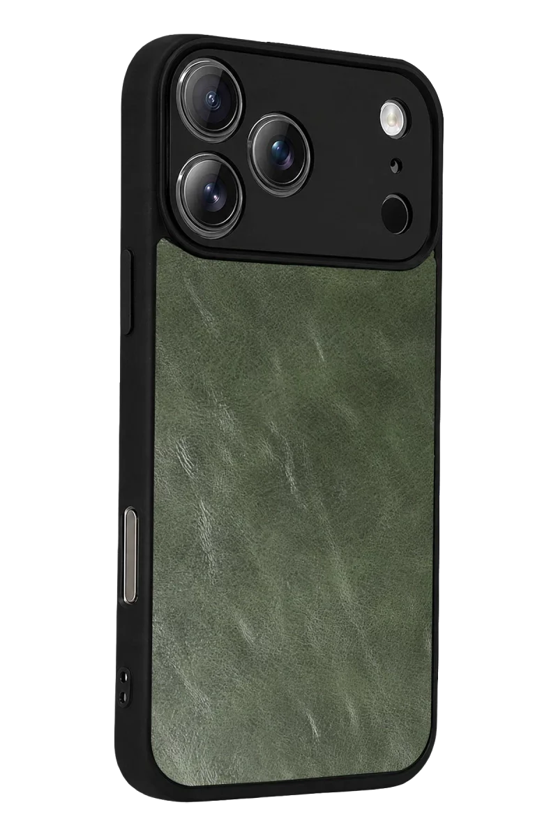 Apple iPhone 17 Pro Aras Deri Kapak - Yeşil Apple iPhone 17 Pro Aras Deri Kapak - Yeşil