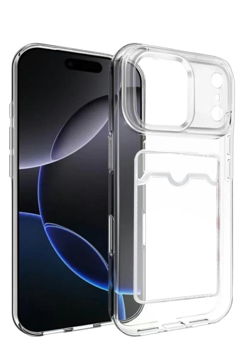 Apple iPhone 17 Pro Max Kart Şeffaf Silikon - Şeffaf