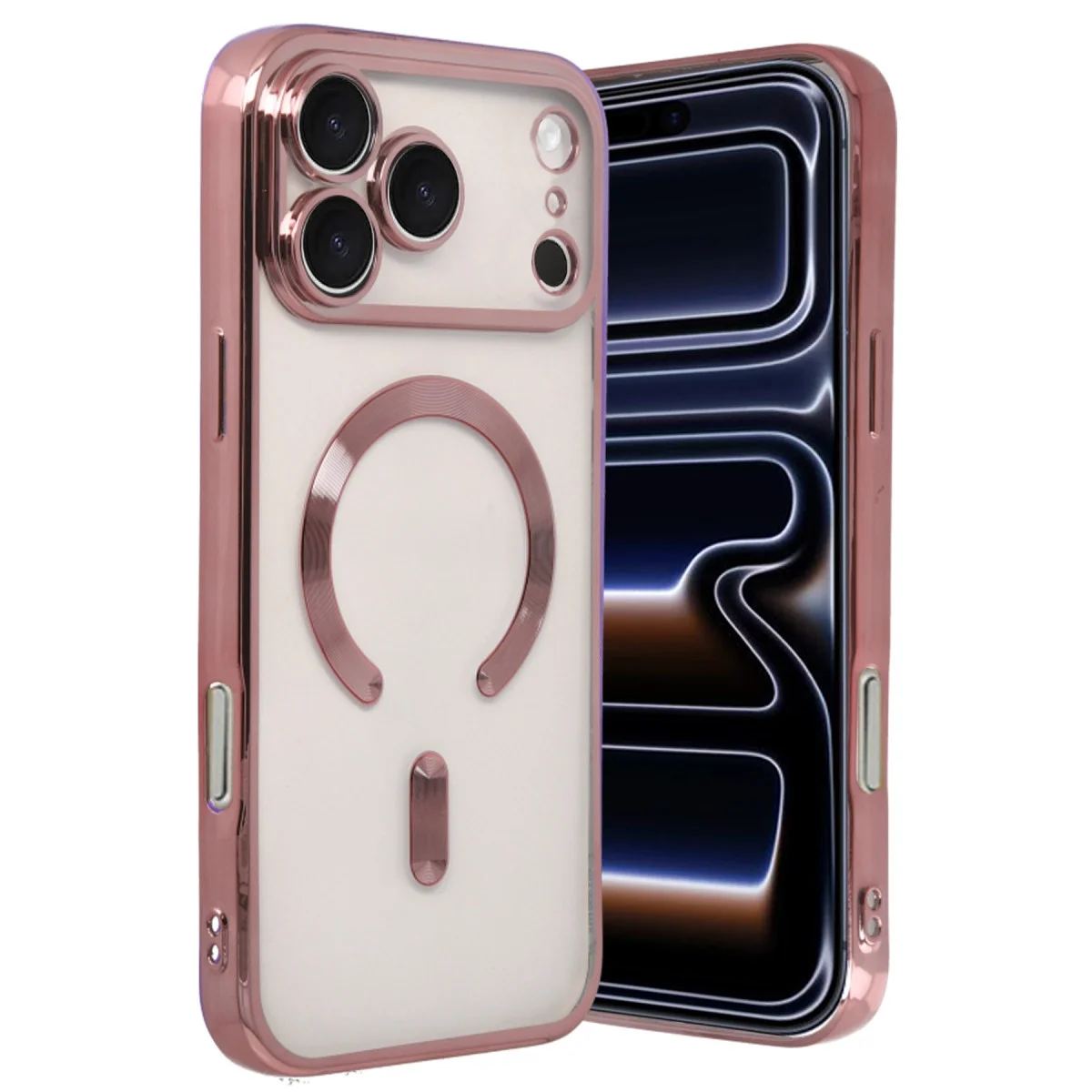 Apple İphone 17 Pro Kross Magneticsafe Kapak - Rose Apple İphone 17 Pro Kross Magneticsafe Kapak - Rose