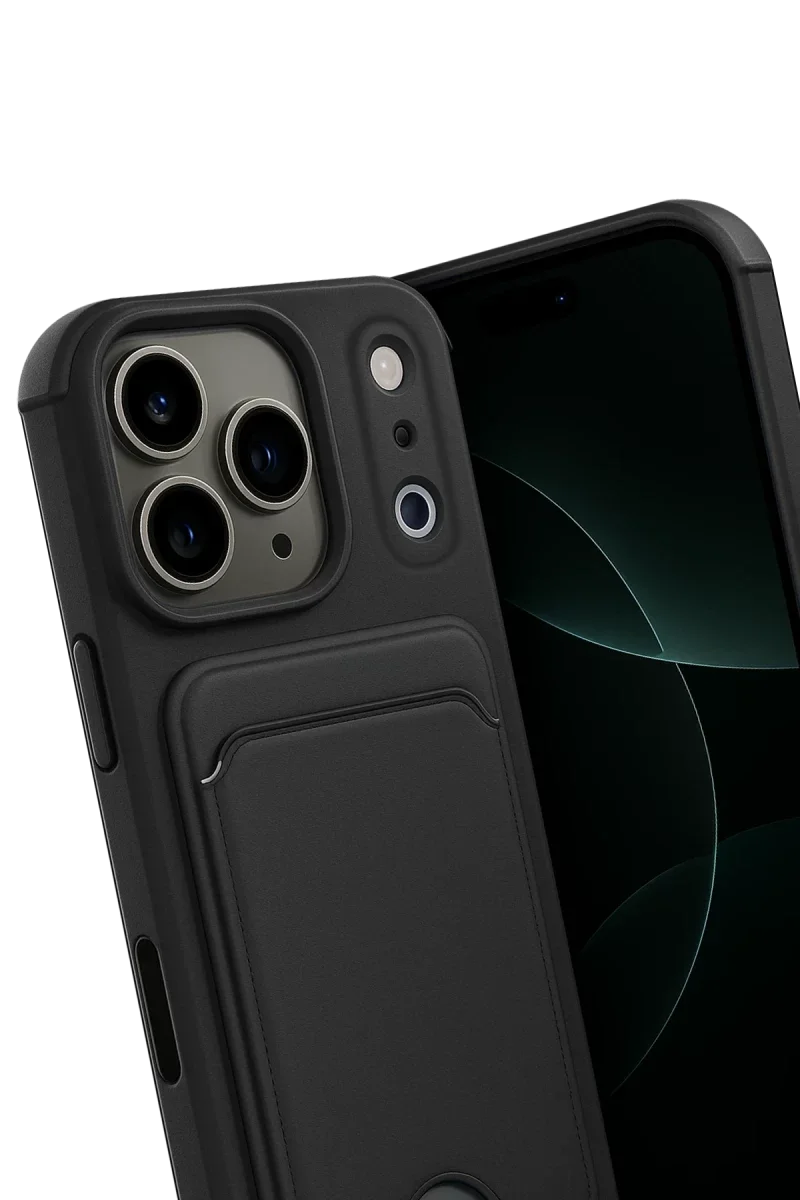 Apple iPhone 17 Pro Kelvin Kartvizitli Silikon - Siyah Apple iPhone 17 Pro Kelvin Kartvizitli Silikon - Siyah