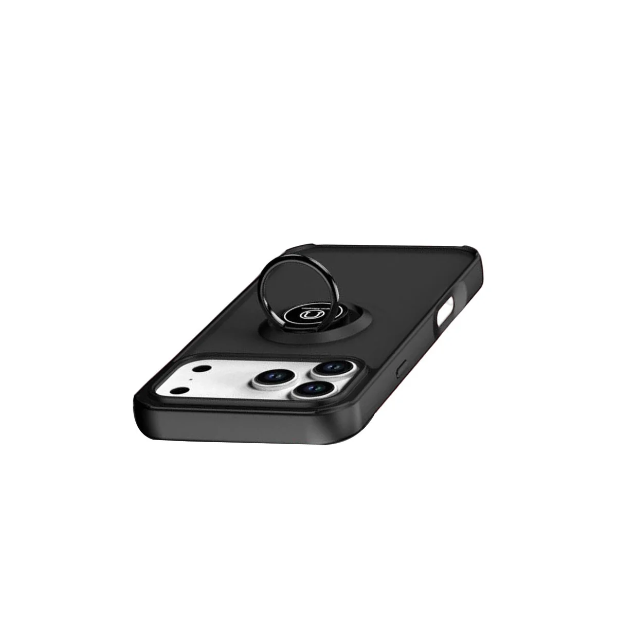 Apple İphone 17 Pro Montreal Yüzüklü Silikon Kapak - Siyah Apple İphone 17 Pro Montreal Yüzüklü Silikon Kapak - Siyah
