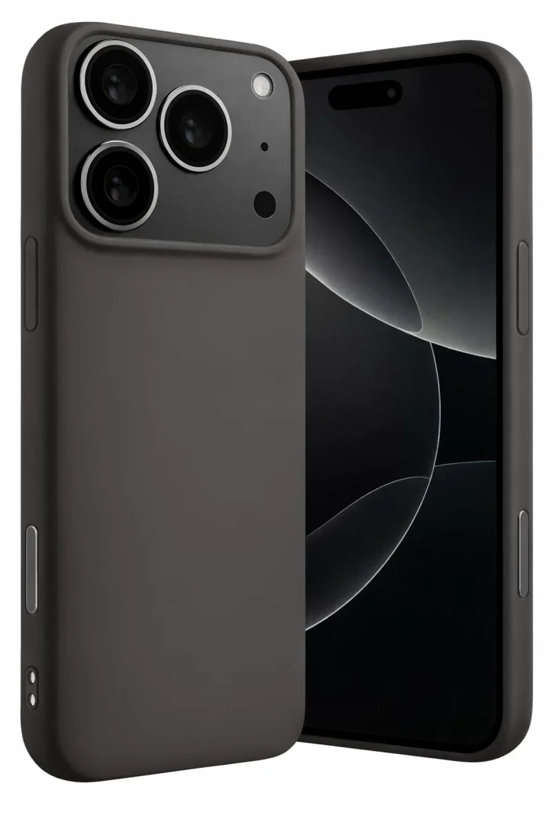 Apple iPhone 17 Pro Max Nano içi Kadife Silikon - Gri
