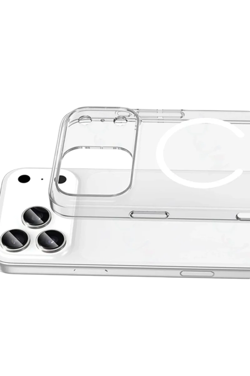 Apple iPhone 17 Pro Combo Sert Şeffaf Magsafe Kapak - Şeffaf