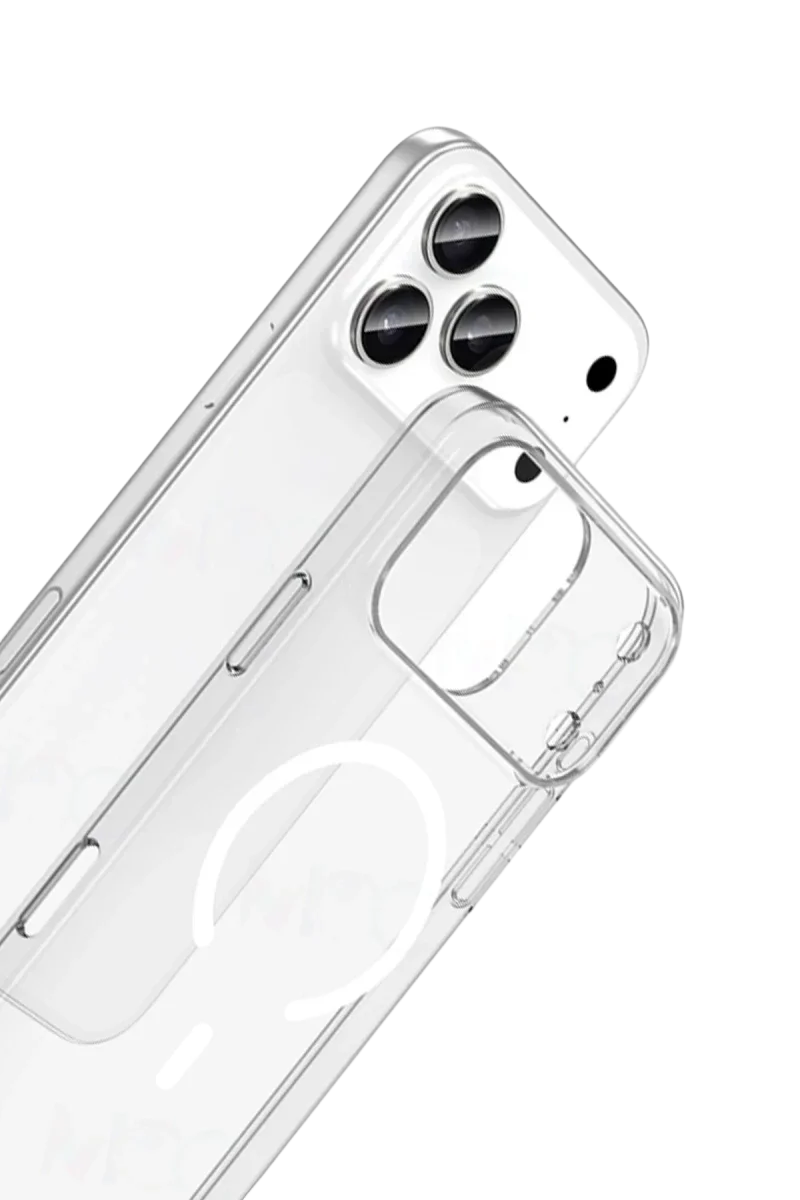 Apple iPhone 17 Pro Combo Sert Şeffaf Magsafe Kapak - Şeffaf