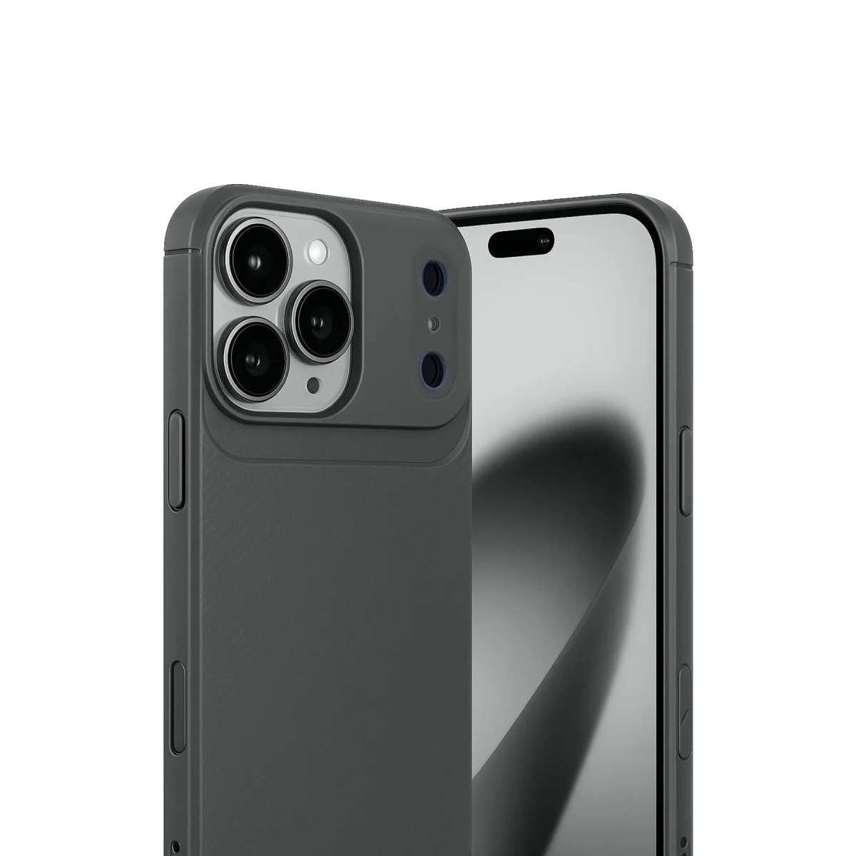 Apple İphone 17 Pro Max Auto Focus Karbon Kapak - Gri Apple İphone 17 Pro Max Auto Focus Karbon Kapak - Gri