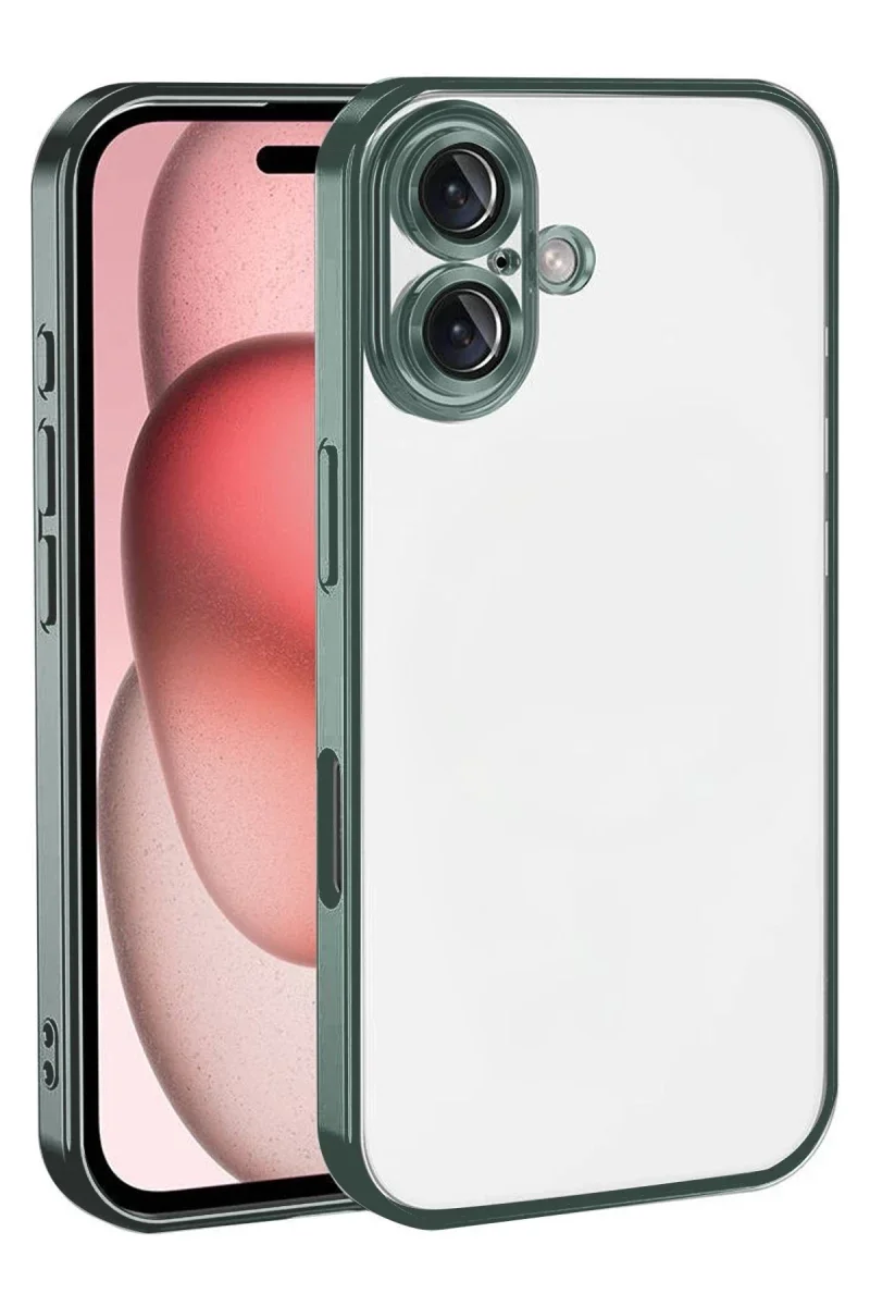 Apple iPhone 17 Razer Lensli Silikon - Yeşil Apple iPhone 17 Razer Lensli Silikon - Yeşil