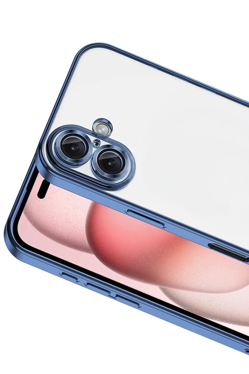 Apple iPhone 17 Razer Lensli Silikon - Açık Mavi Apple iPhone 17 Razer Lensli Silikon - Açık Mavi