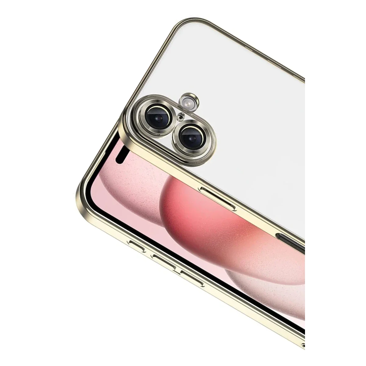 Apple iPhone 17 Razer Lensli Silikon - Gold - Görsel 2