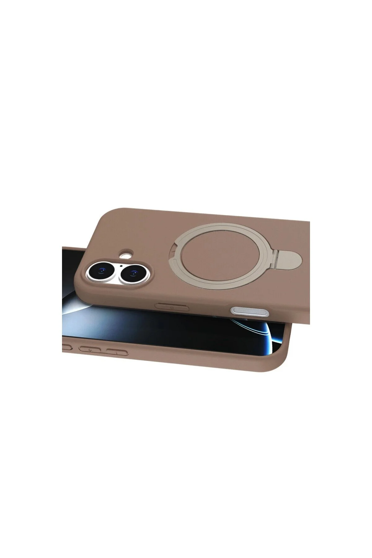 Apple İphone 17 Regal Magsafe Standlı Kapak - Çöl Titanyum Apple İphone 17 Regal Magsafe Standlı Kapak - Çöl Titanyum