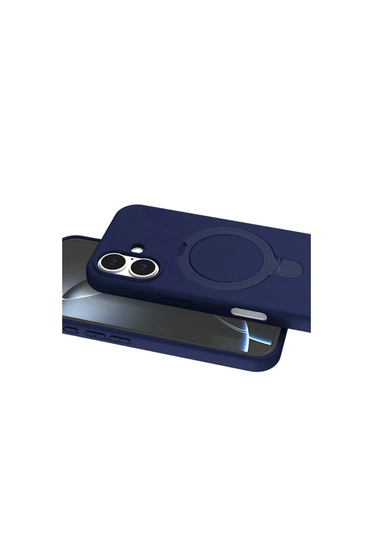 Apple İphone 17 Regal Magsafe Standlı Kapak - Lacivert Apple İphone 17 Regal Magsafe Standlı Kapak - Lacivert