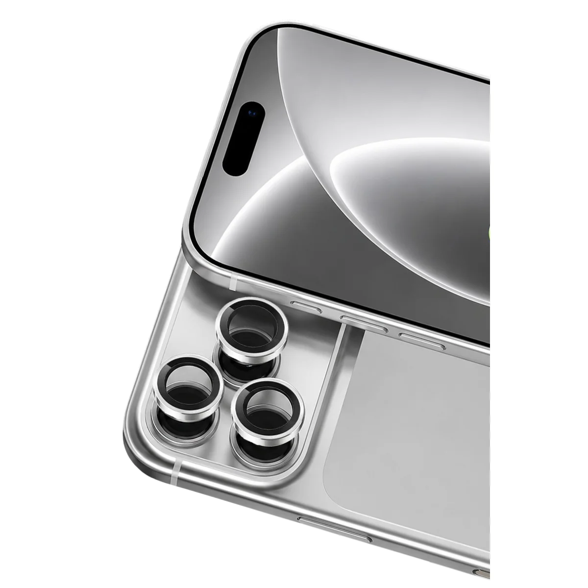 Apple iPhone 18 Pro Raze Metal Kamera Lens - Gümüş
