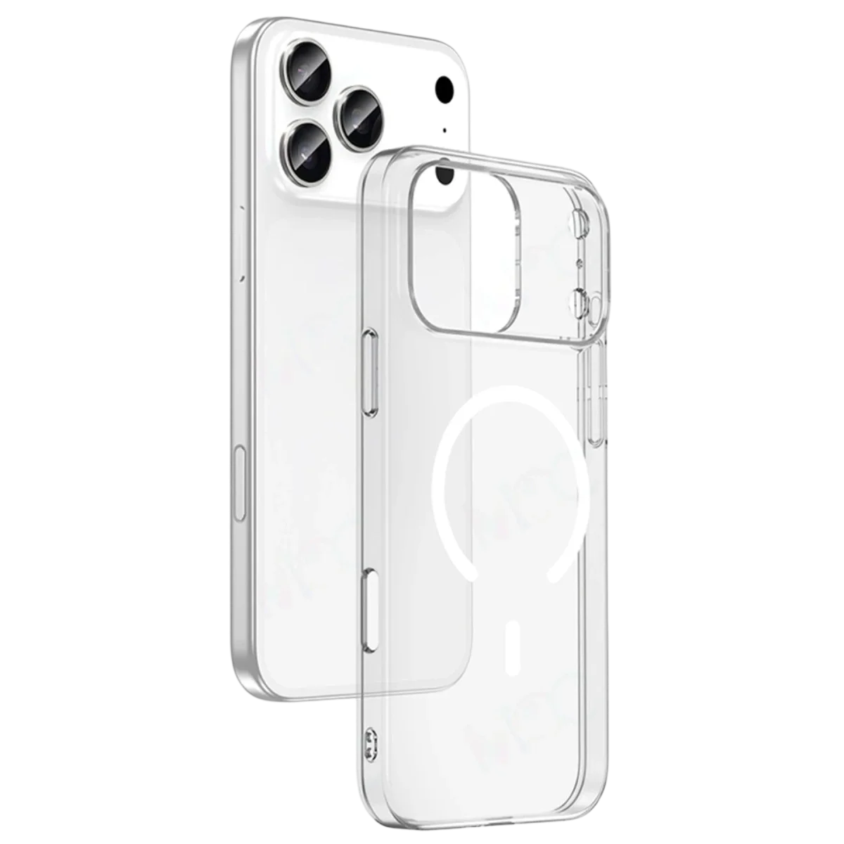 Apple İphone 18 Pro Max Combo Sert Şeffaf Magsafe Kapak - Şeffaf